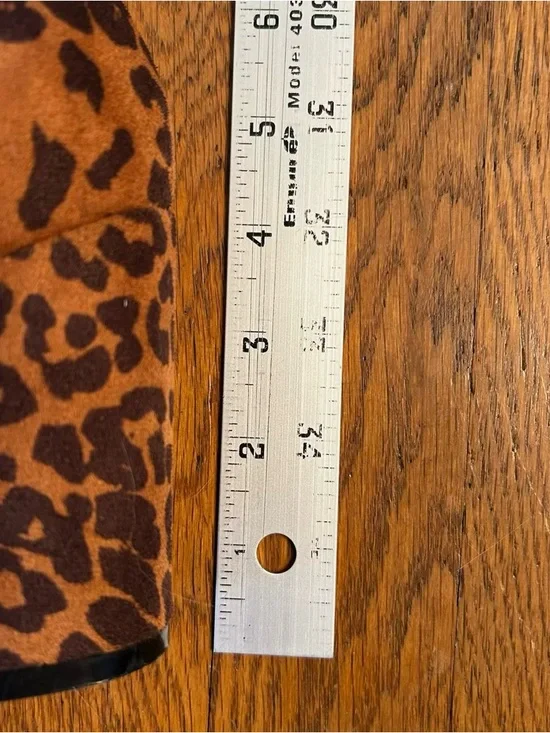 Torrid Leopard Print Knee High Boots Size 8 Wide Calf Block Heel Brown Black - Picture 8 of 8